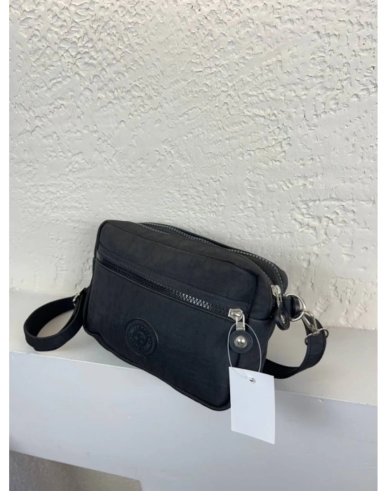 Siyah 3 Bölme Krinkıl Çanta CB1468