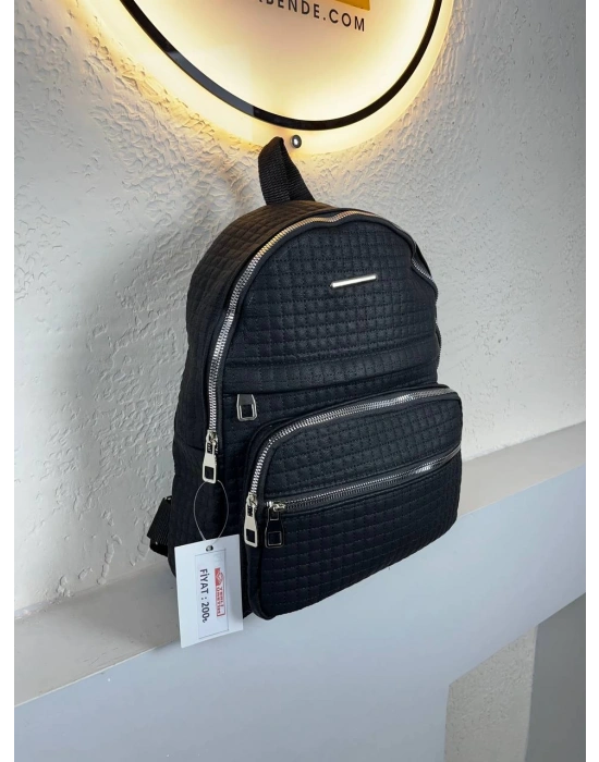 Siyah Kapitone 3 Bölme SIRT ÇANTA CB8533