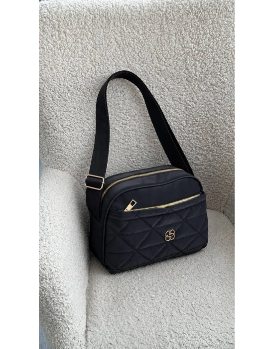 Siyah Renk 2 Bölme Kapitone Çanta CB89002
