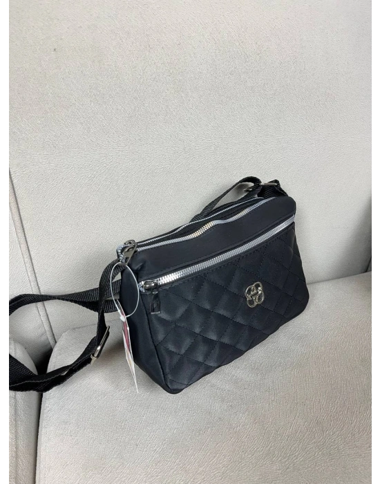 Siyah Renk 3 Bölme Kapitone Çanta CB90113