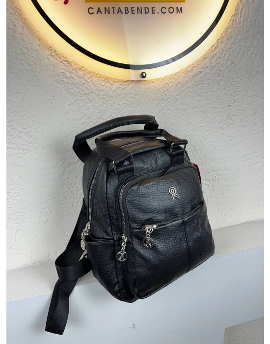 Siyah Renk 3 Bölme Sırt Çanta HB CB2981