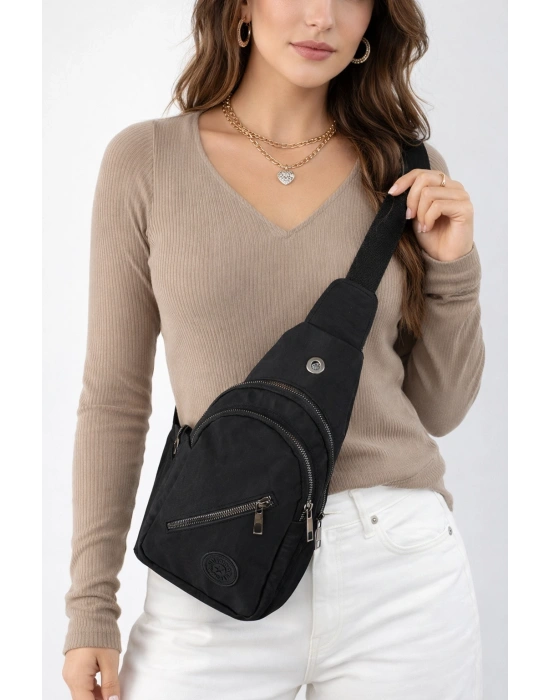 Siyah Renk BODYBAG ÇAPRAZ FERMUARLI Çanta CB1941