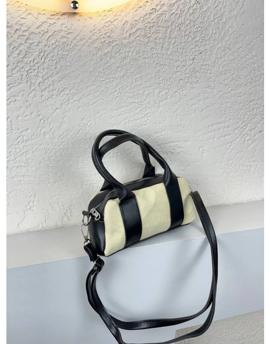 Siyah Renk Çizgili Çanta CB8262