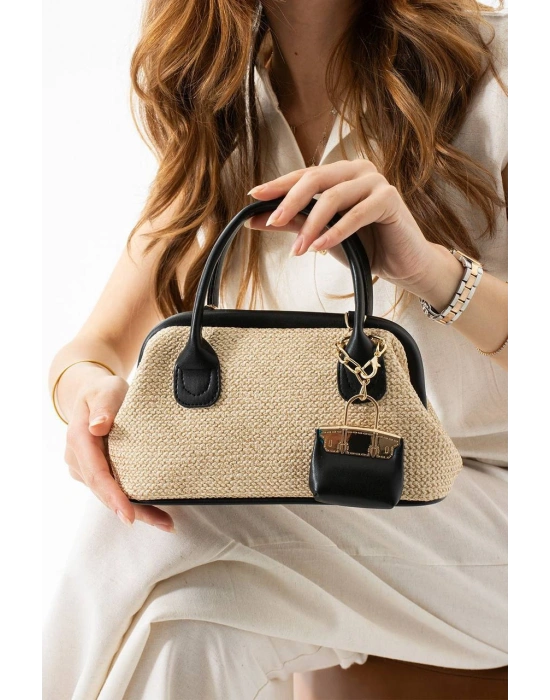 Siyah Renk HASIR KALİTE BRLN Çanta CB92211