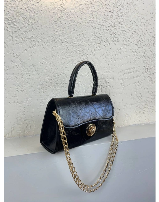Siyah Renk Kalıp Zincirli Çanta CB091487
