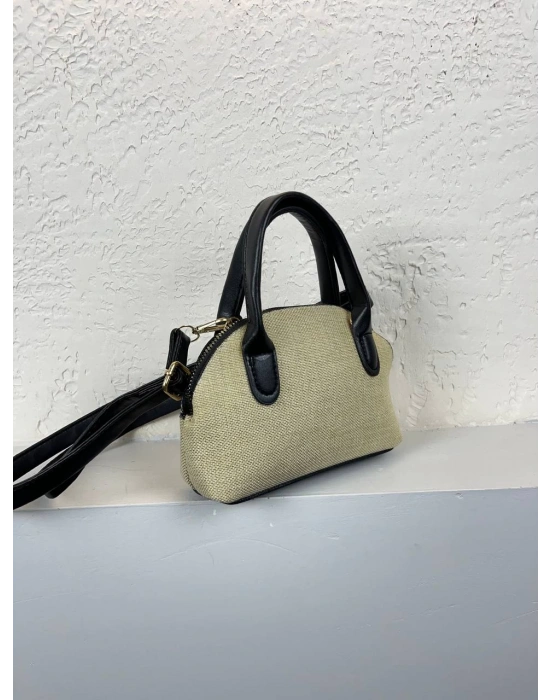 Siyah Renk KAMPANYA MİNİ HASIR Çanta CB8144