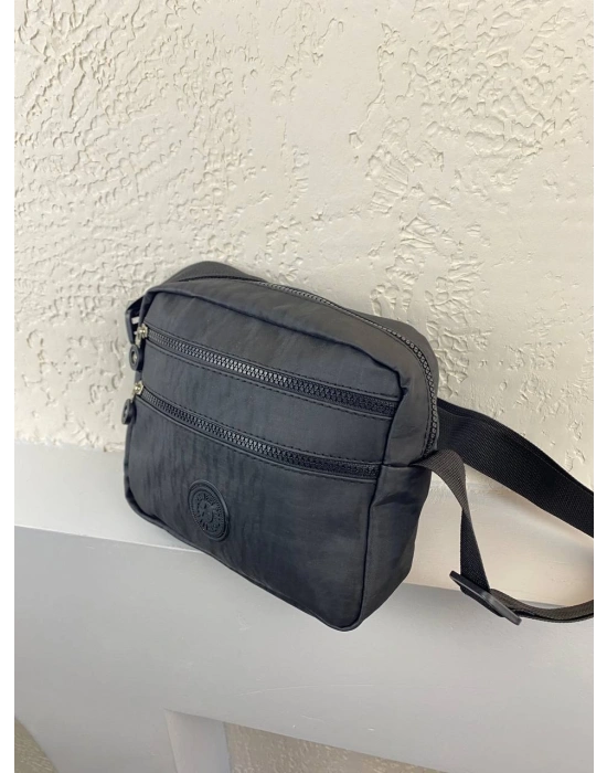 Siyah Renk Krinkıl Kumaş Çanta CB8522