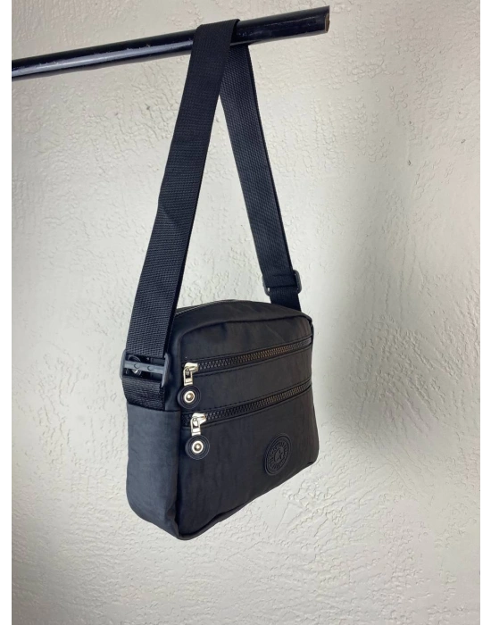 Siyah Renk Krinkıl Kumaş Çanta CB8522