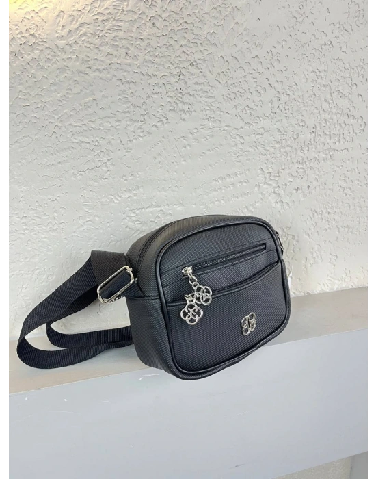 Siyah Renk Lakos 3 Bölme Çanta CB28177