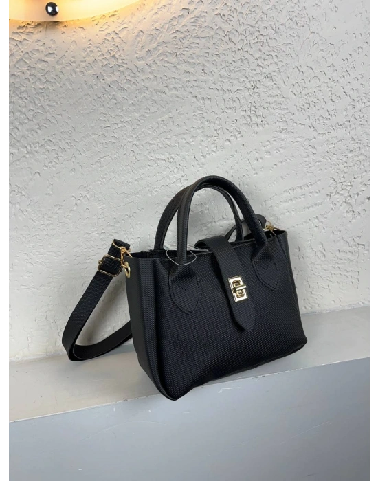 Siyah Renk LAKOS Deri Çapraz Çanta CB72382