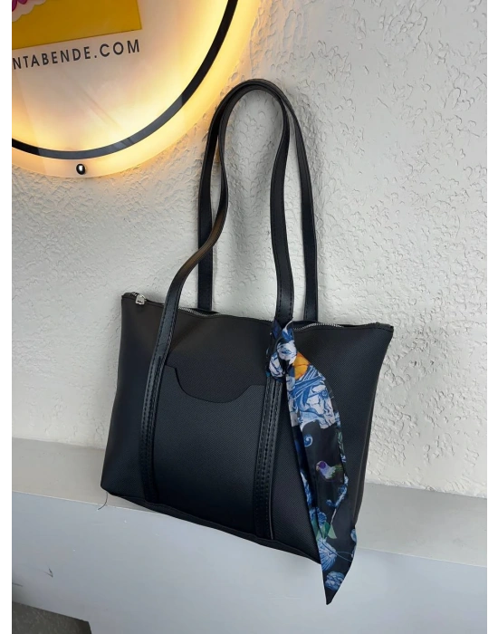 Siyah Renk LAKOS FULARLI Çanta CB2211