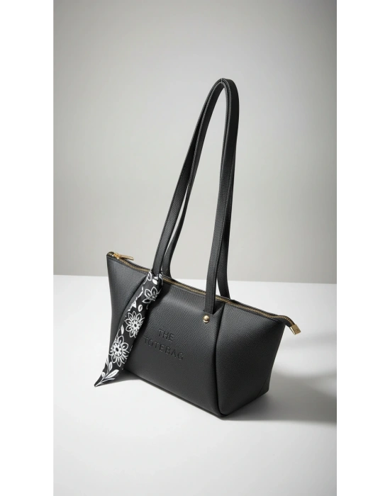 Siyah Renk Lakos Fularlı Çanta CB72911