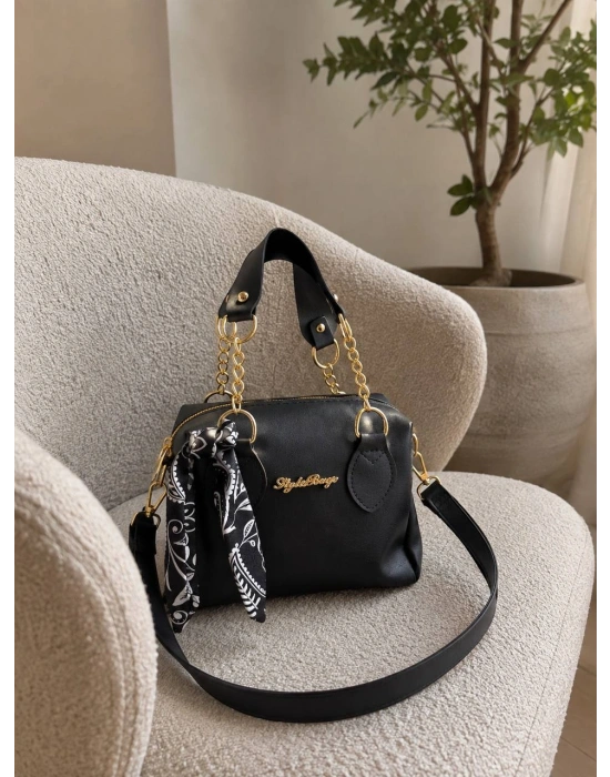 Siyah Renk Mini Boy Fularlı StyleBag Çanta CB75169