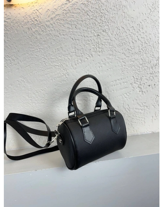 Siyah Renk MİNİ Silindir Çapraz Çanta CB89111