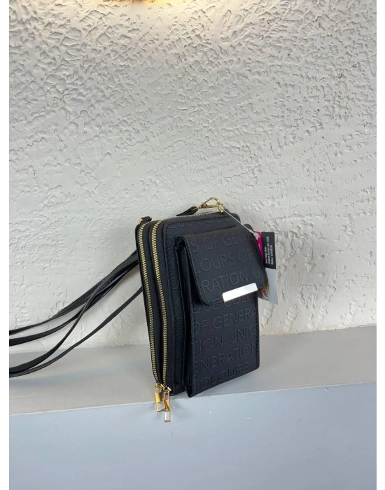 Siyah Renk Telefonluk 3 Bölme Çanta CB1621