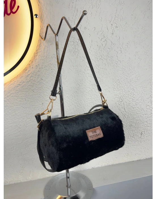 Siyah Renk TOTE PELUŞ Çanta CB90223