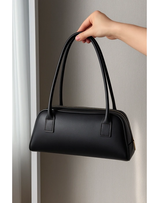Siyah Renk Yumuşak Deri Kol Çanta CB1341