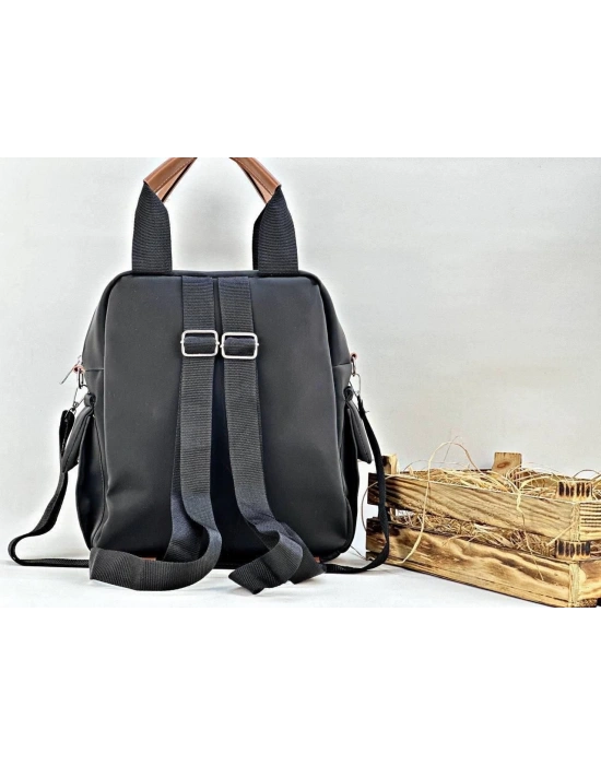 Siyah Tabalı Hem Sırt Hem Çapraz Çanta CB9724