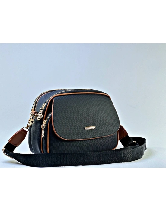 Siyah Tabalı Renk 3 Bölme BRLN Çanta CB22673