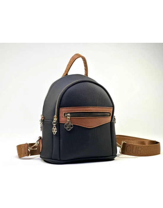 Siyah Tabalı Renk Hem Sırt Hem Çapraz Çanta CB8914