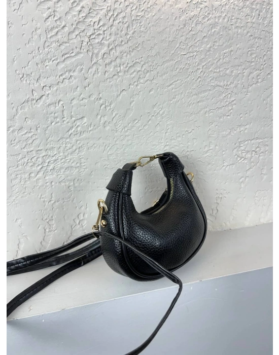 Siyah Yumuşak Deri Mini Çanta CB2217