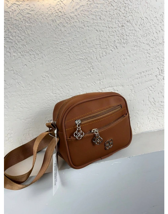 Taba Renk 3 Bölme Çapraz Çanta CB29141