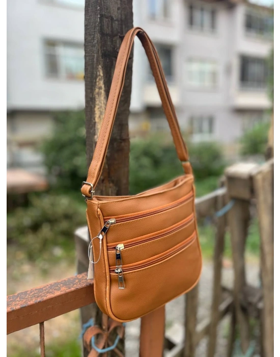 Taba Renk 3 Bölme Deri Çanta CB78281