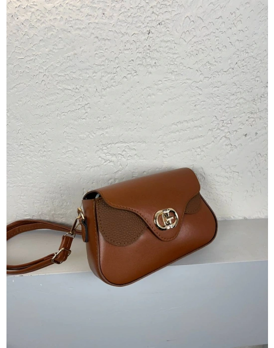 Taba Renk Kalıp Önü Kilitli Çanta CB9131