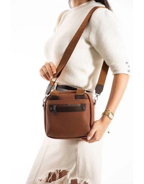 Taba Renk Kalite 4 Bölme Çanta CB9811