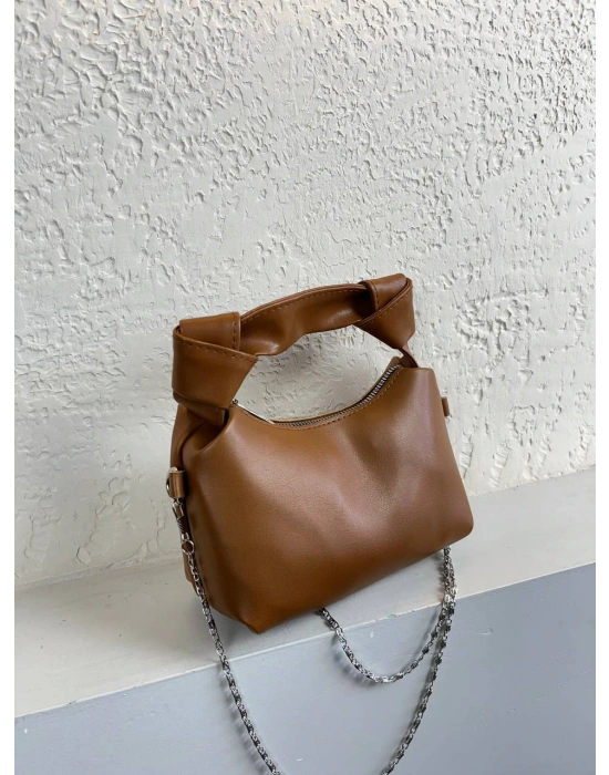 Taba Renk Mini Zincirli Çanta CB6713