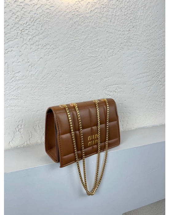 Taba Renk MUI Kapitone Zincirli Çanta CB7496