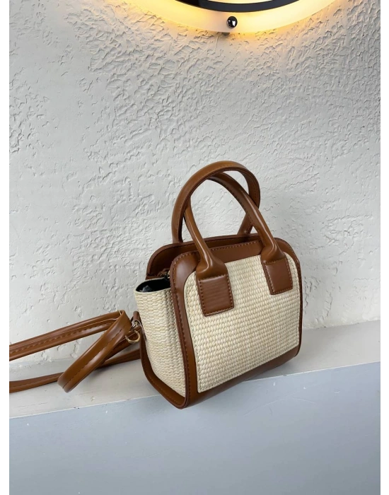 Taba Renk Önü Hasır Kalite Çanta CB8272