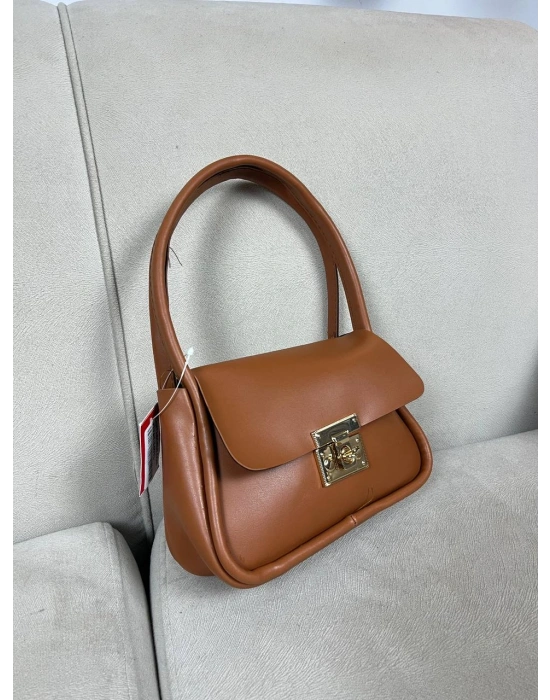 Taba Renk Önü Kilit Kalite Çanta CB90901