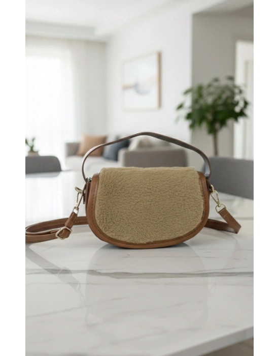 Taba Renk Peluş Çanta CB90913