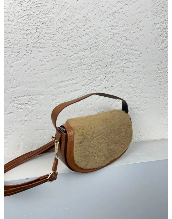 Taba Renk Peluş Çanta CB90913