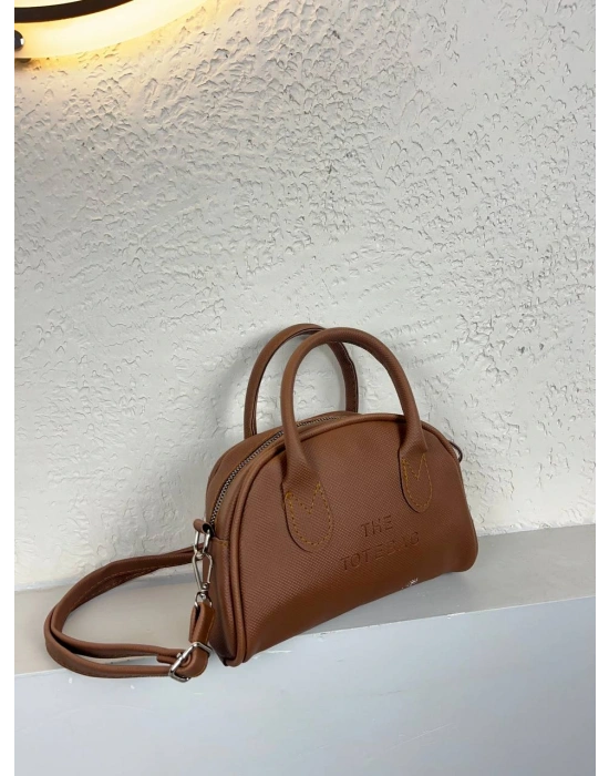 Taba Renk Tote Lakos Deri Çanta CB9256