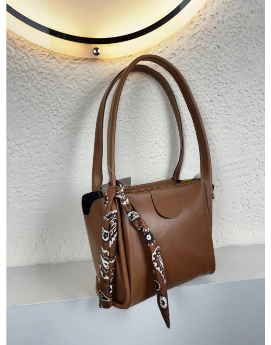 Taba Renk Yeni Fularlı Kol Çanta CB1444