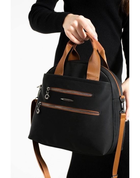 Taba Siyahlı  Renk 4 Bölme Kalite Çanta CB6611