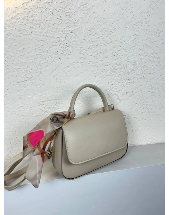 Vizon Renk Kalıp FULARLI Çanta CB0241