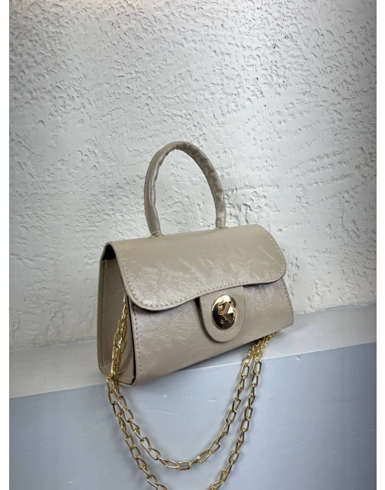 Vizon Renk Kalıp Zincirli Çanta CB091487