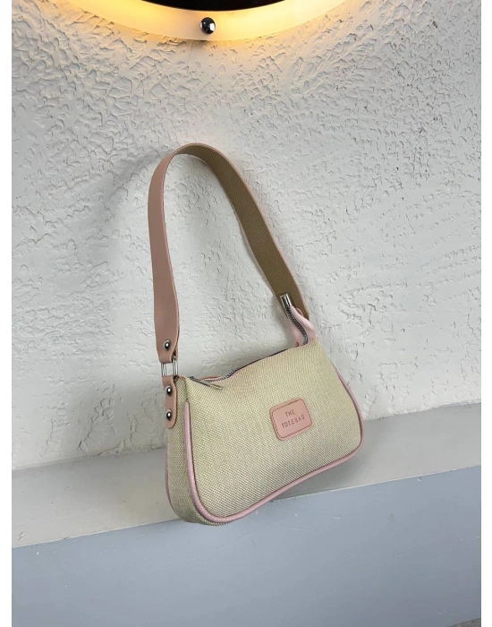 Vizon Renk Kenarları Pudra Baget Çanta CB0987
