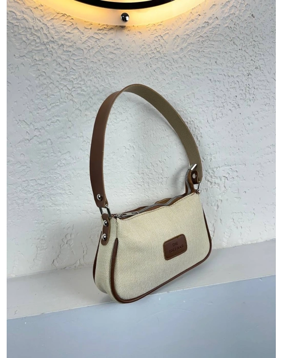 Vizon Renk Kenarları Taba Baget Çanta CB0987