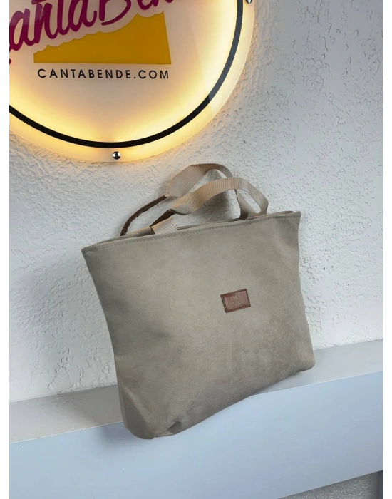 Vizon Renk NUBUK BÜYÜK BOY ÇANTA CB0134