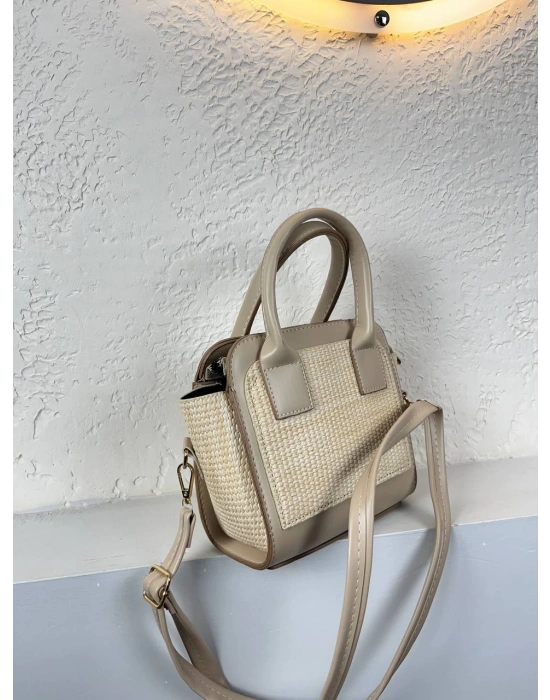 Vizon Renk Önü Hasır Kalite Çanta CB8272