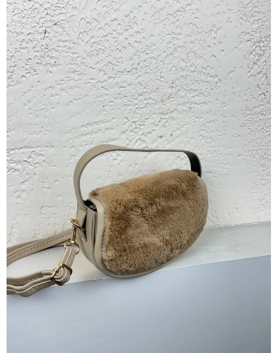 Vizon Renk Peluş Çanta CB90913