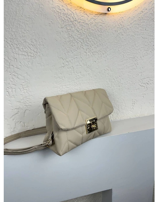 Vizon Renk Sarı Kilit 2 Bölme Çanta CB6279