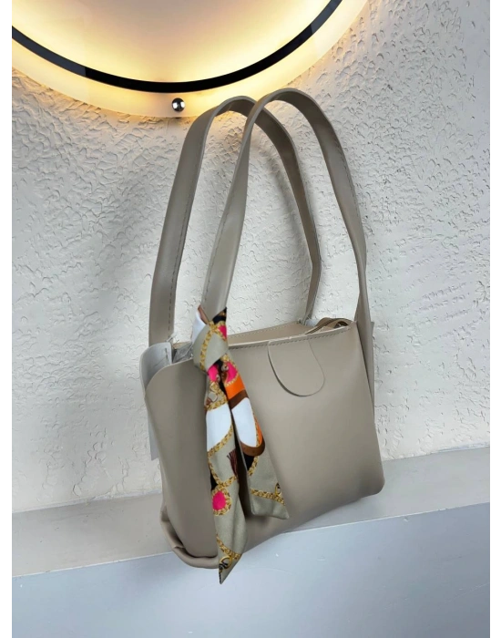 Vizon Renk Yeni Fularlı Kol Çanta CB1444