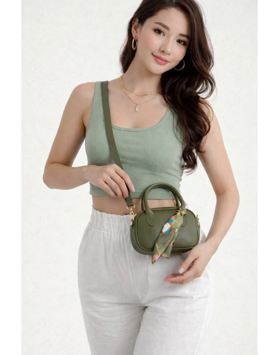 Yeşil Mini Fularlı Çanta CB9134