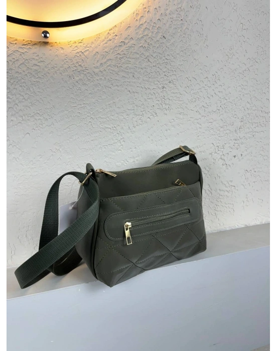 Yeşil Renk 3 Bölme Çapraz Çanta CB2578