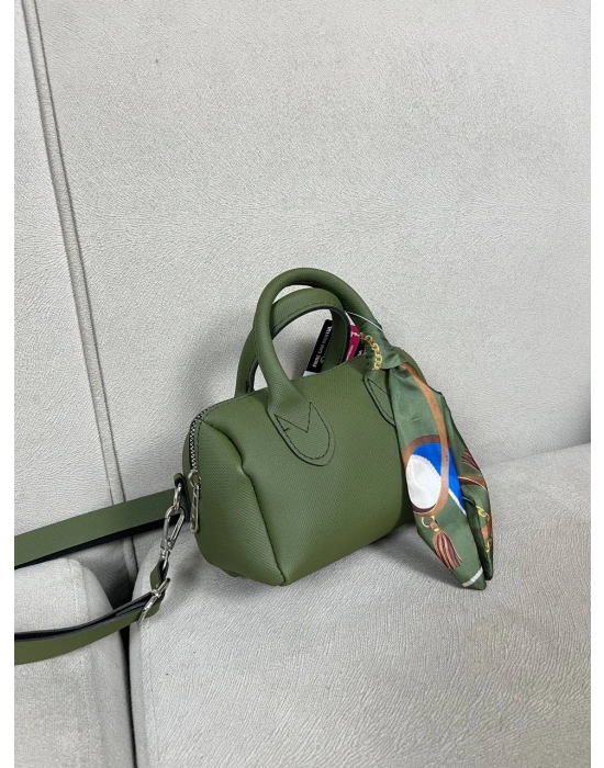Yeşil Renk Mini Boy Fularlı Lakos Çanta CB68735